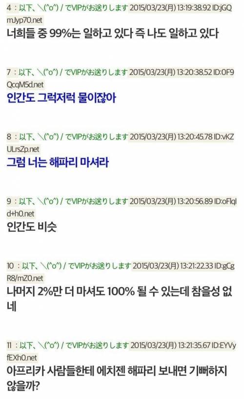 해파리의 98％는 수분