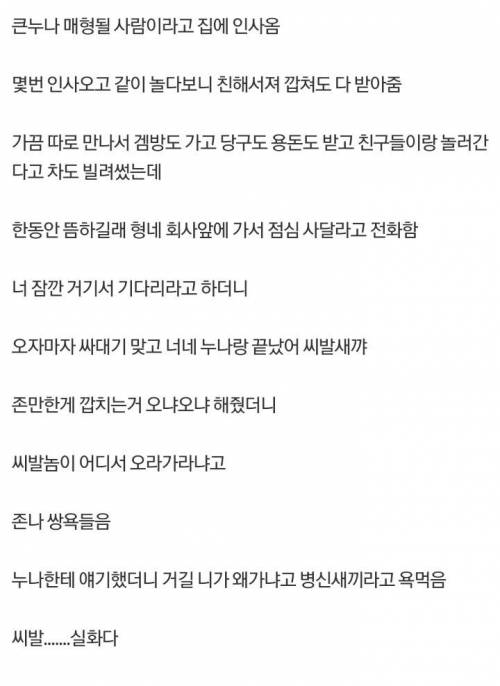 누나랑 사귀던 남자에게 뺨맞은 디씨인.jpg