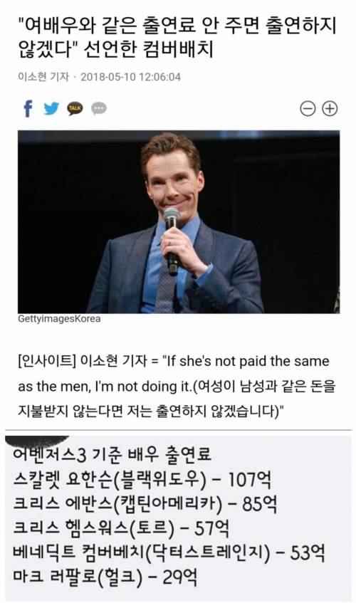 베네딕트 컴버배치 여배우와 같은 출연료 달라.jpg