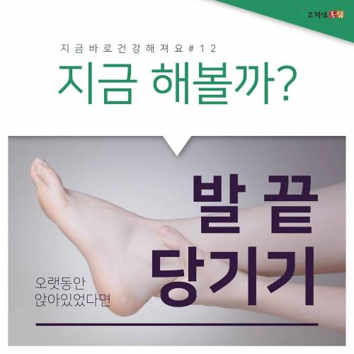 지금 발 끝 당기기 해볼까?