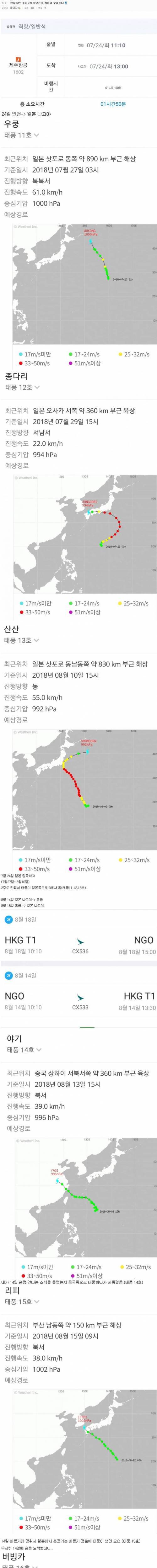 한달동안 태풍 7번 맞은 디시인