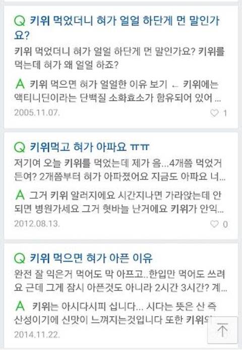 의외로 많은 사람들이 느낀다는 파인애플, 키위 섭취 후 통증