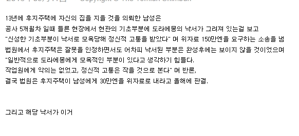 사중인 자신의 주택에 낙서 했다고 소송.jpg