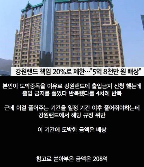 강원랜드에 소송해서 6억 받은 남자