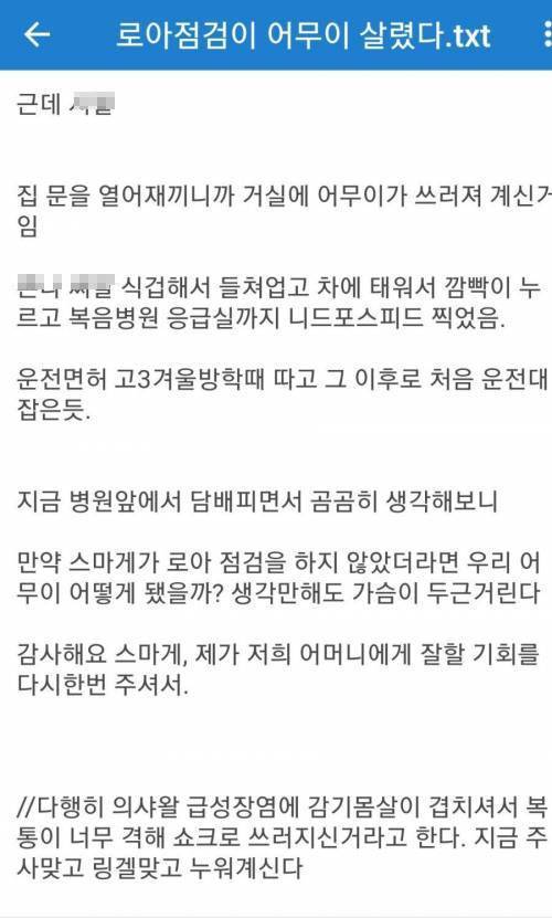 로스트 아크 점검이 어머니 살렸다.jpg