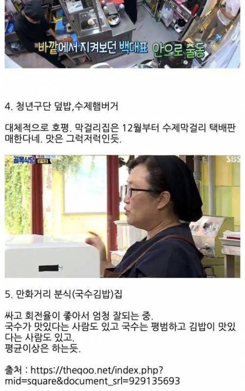 [스압] 골목식당 나왔던 가게들 후일담.jpg