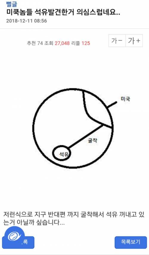 미국놈들 석유 발견한거 의심스럽네요