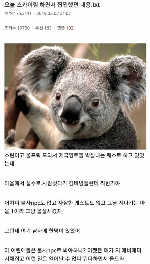 스카이림하면서 찝찝했던 내용.txt