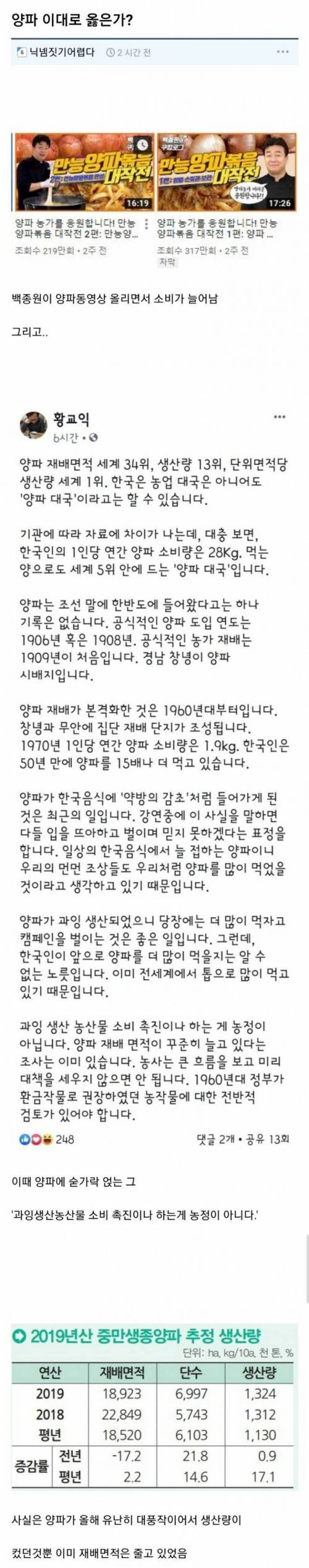 양파 이대로 옳은가?