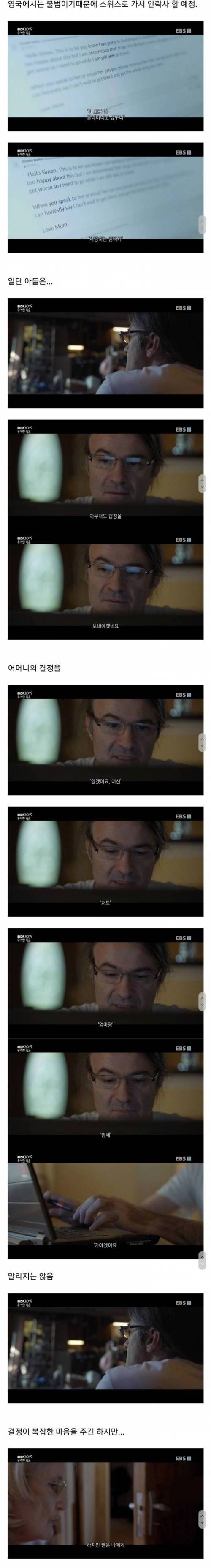 [스압] 어머니가 안락사 한다고 스위스로 간다고 한다....jpg