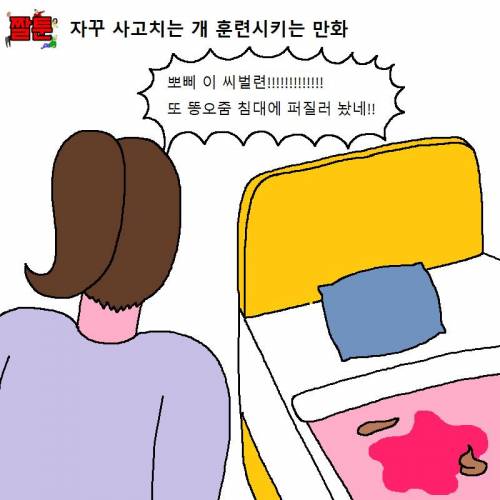 [스압] 자꾸 사고치는 개 훈련시키는 만화.jpg