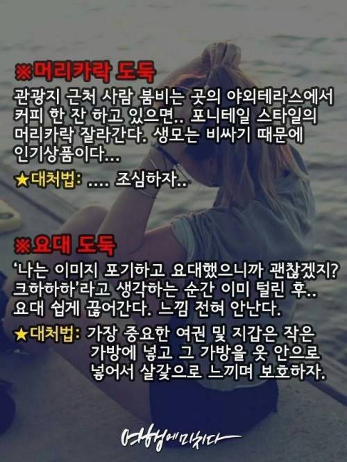 [스압] 유럽 여행시 소매치기 유형별 대처법