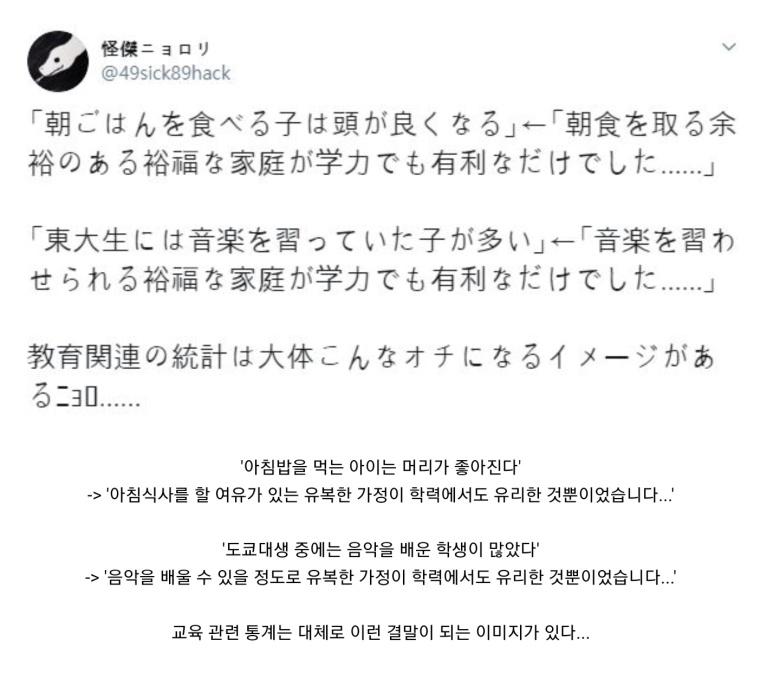 인과관계의 오류가 많은 교육 관련 통계들.jpg