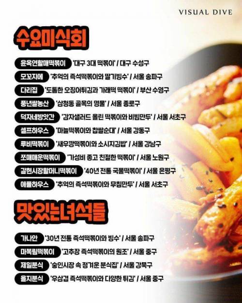 [스압] 전국 떡볶이 맛집.jpg