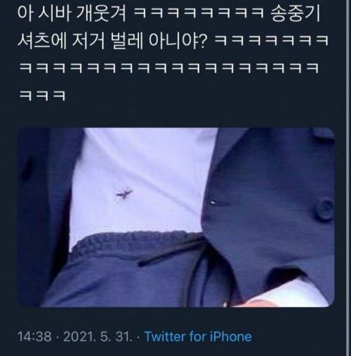 송중기 셔츠에 저거 벌레 아냐?.jpg