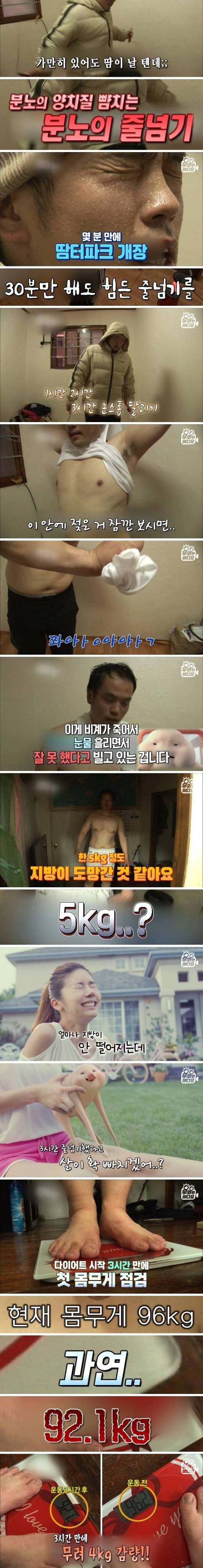 [스압] 죽음의 다이어트. 2일 만에 20kg 빼기