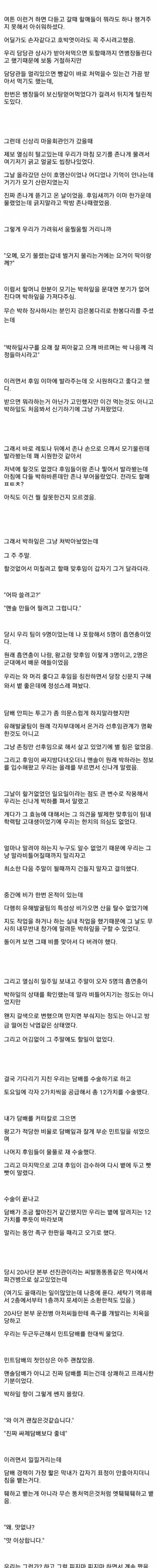 [스압] 멘솔을 제조한 군인 이야기 .jpg