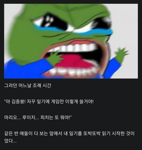 게임 일기 쓰다가 공개망신 당한 디씨인