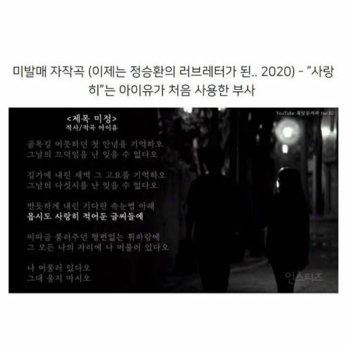 아이유가 노래로 처음 사용한 표현들