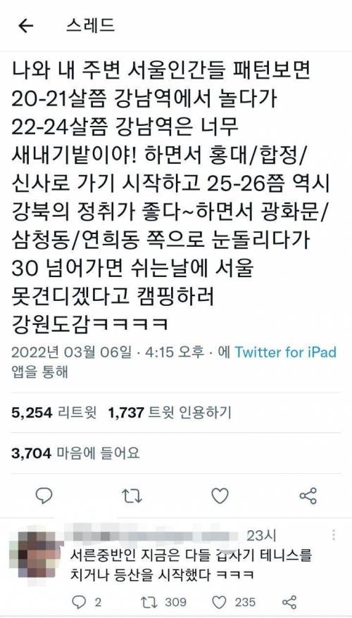 주변 서울 인간들 패턴.twt