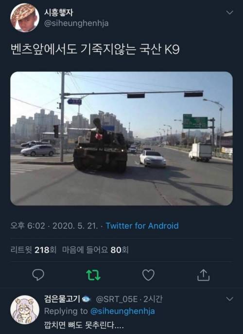 벤츠 앞에서도 기죽지 않는 K9의 위엄.jpg