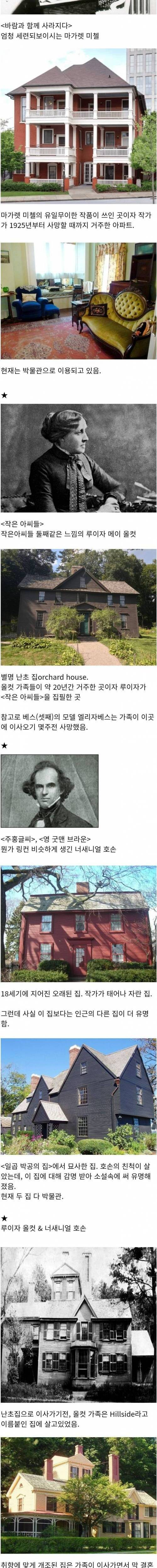 세계 유명 작가들이 살던 집