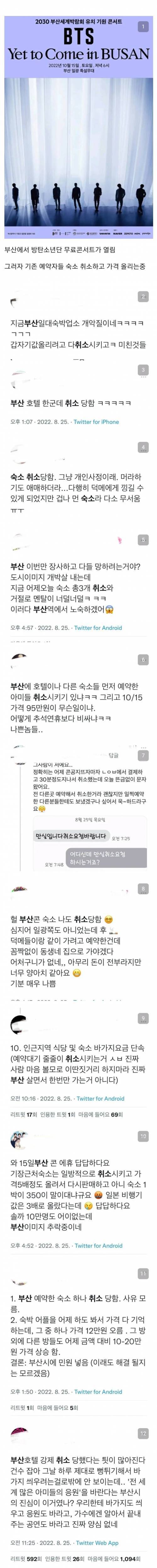 난리난 부산 숙소들