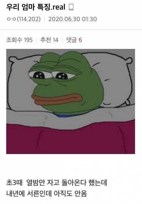 엄마를 오랫동안 기다리고 있는 디씨인