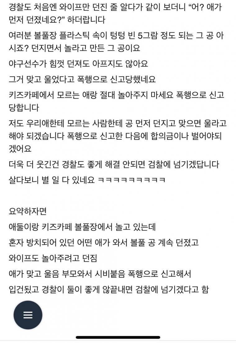 모르는 아이랑 놀아주다 폭행으로 고소당한 여자