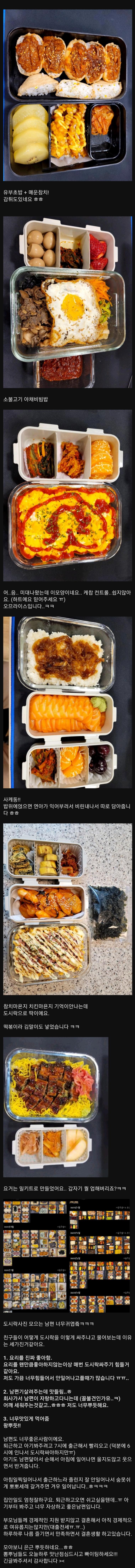 남편을 위해 도시락을 싸는 흔한 아내