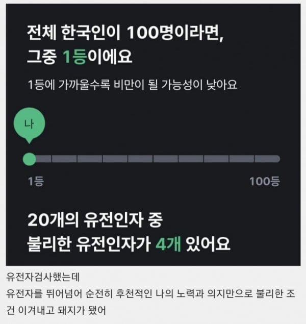 해연갤] 유전자의 한계를 극복한 인간승리.jpg