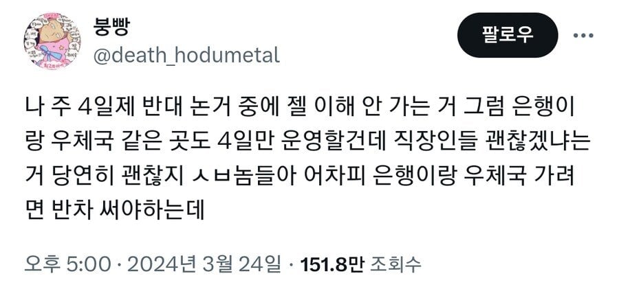 주4일제 반대하는 이유