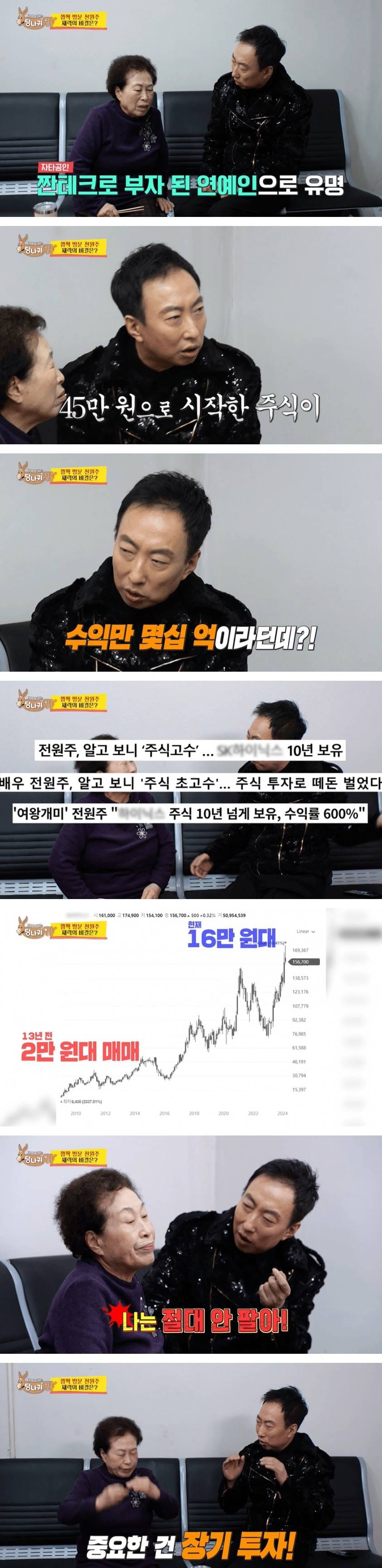 13년 장기투자한 연예인 수익률