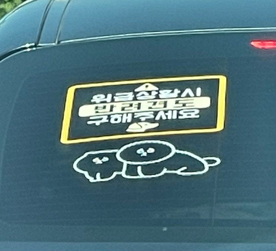 요즘 차량 뒷유리 스티커 근황.jpg