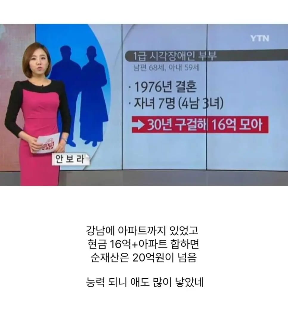 30년을 구걸하여 모은 돈