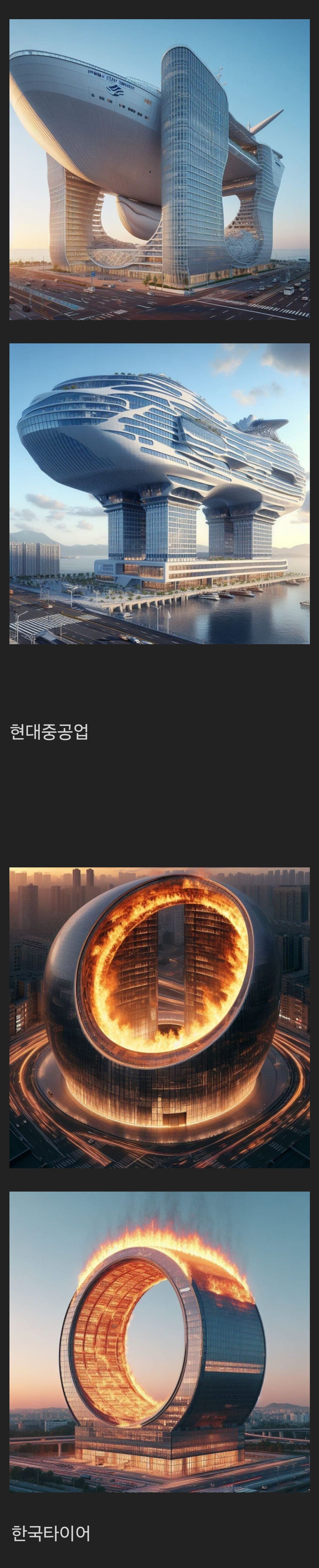 Ai가 상상해본 한국대기업의 본사 건물