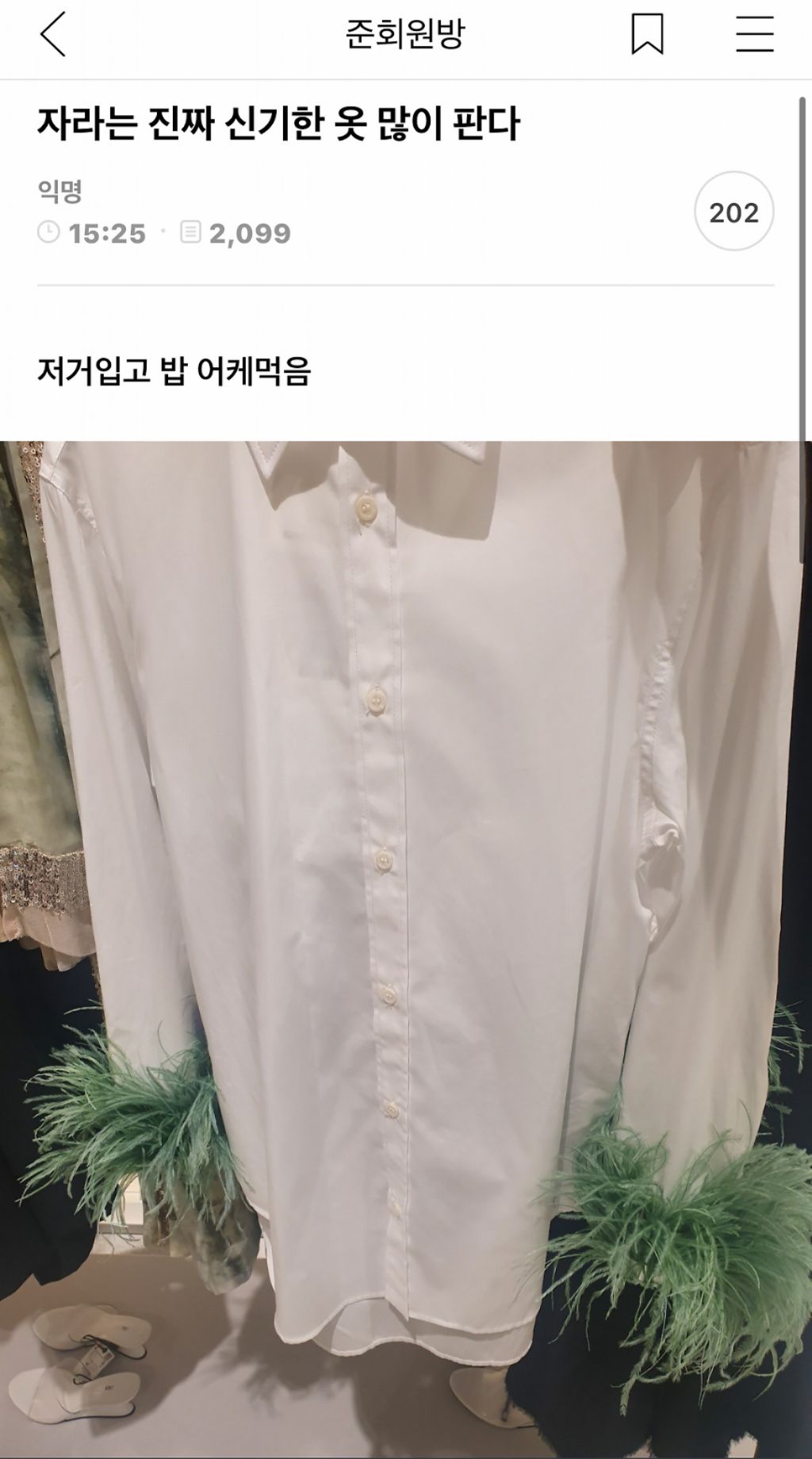 자라는 진짜 신기한 옷 많이 판다