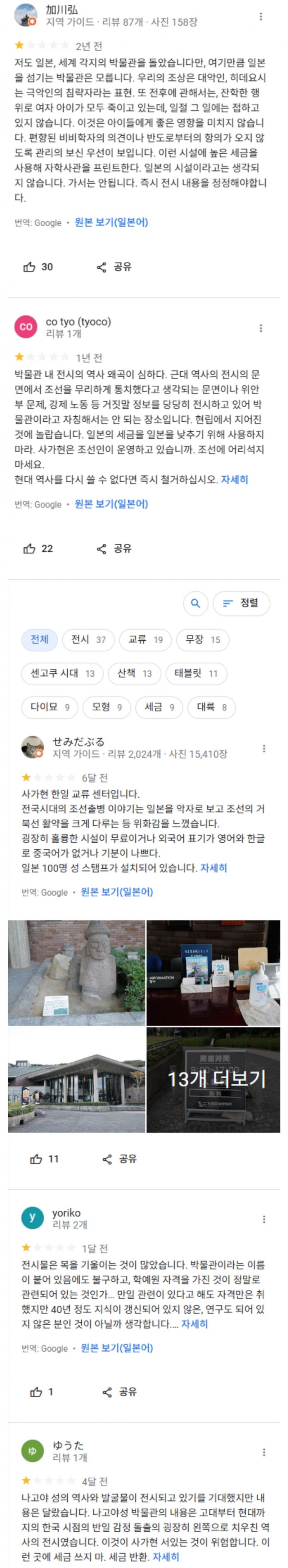 방문 후기가 꿀잼이라는 일본의 어느 박물관