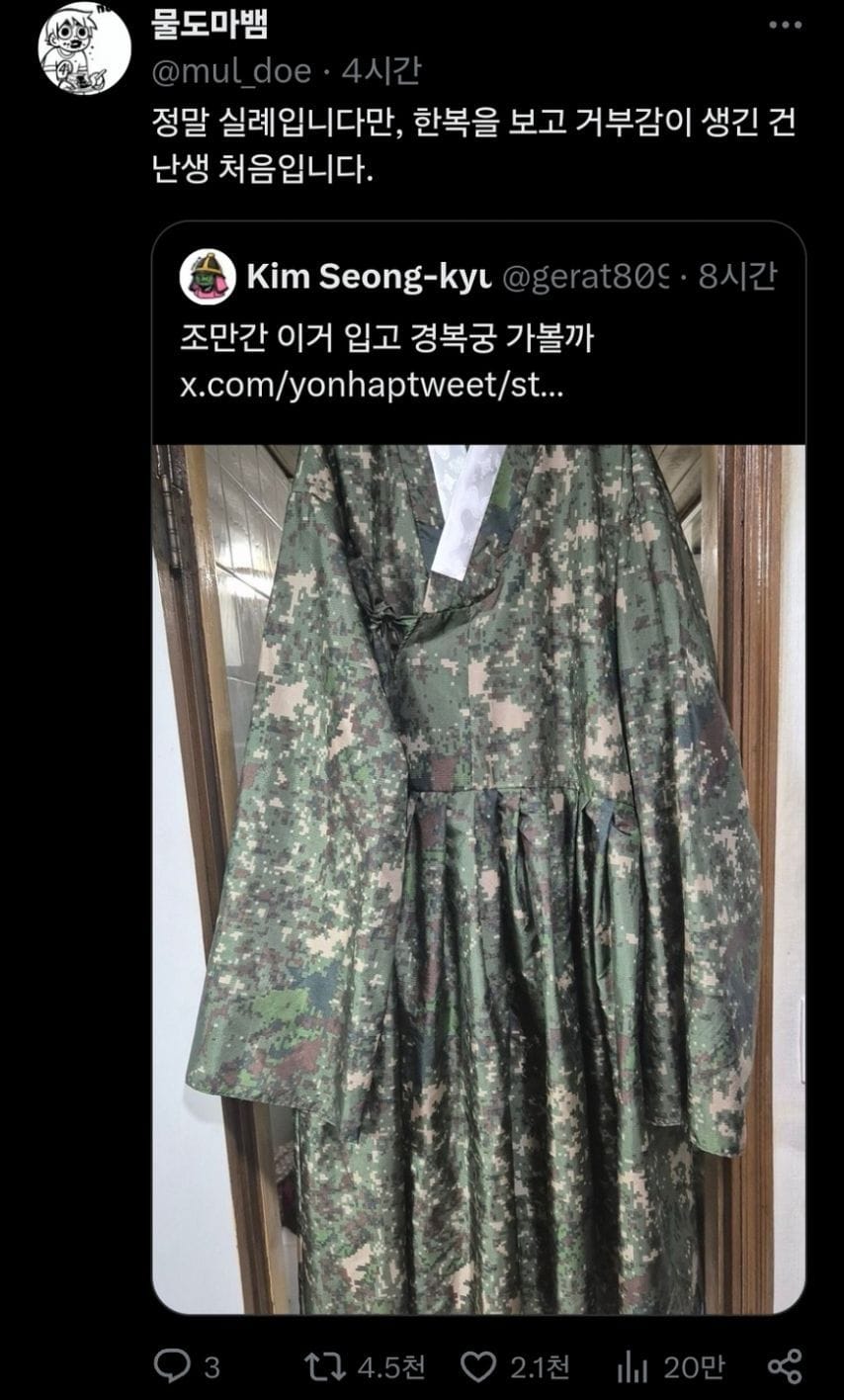 한국사람도 거부감이 생긴다는 한복.jpg