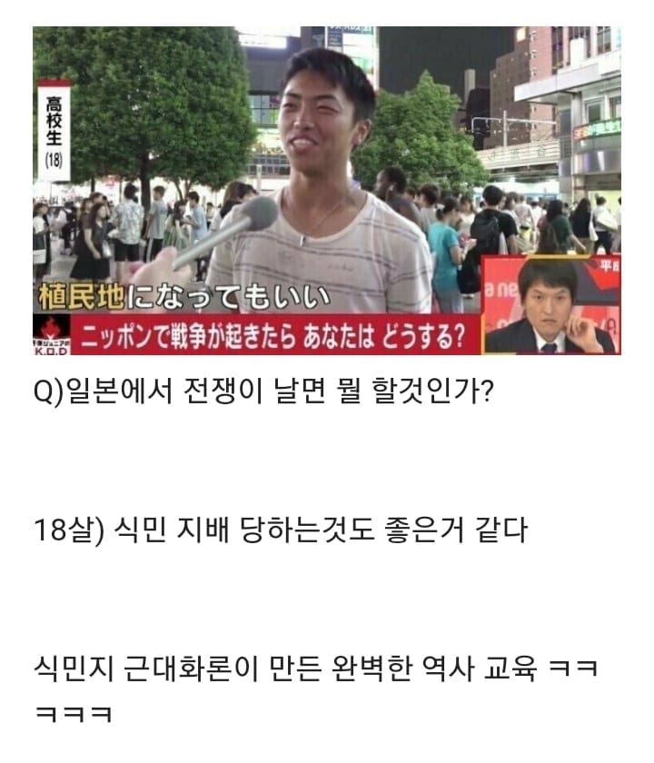 철저한 일본 역사교육의 효과