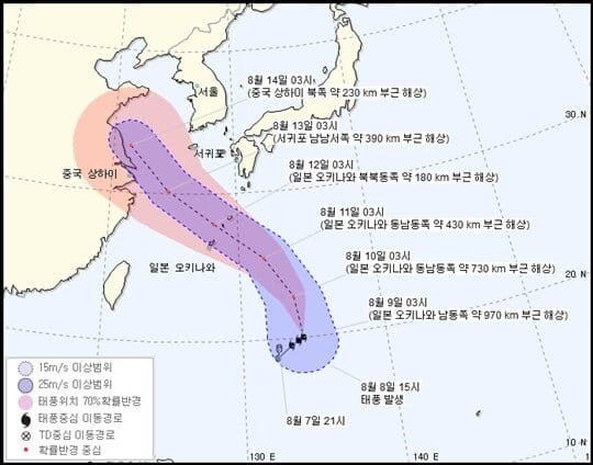 한여름에 한반도로 태풍이 못 오는 이유