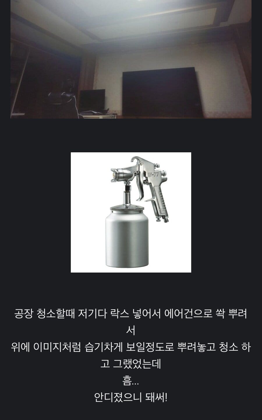 락스를 물에 희석해서 써야된단걸 몰랐던 사람