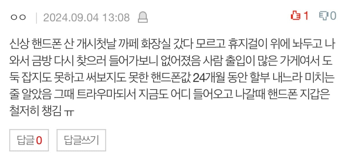 너네 ㅈㄴ 허무하게 돈 날린 적 있냐