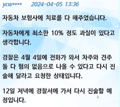 차주 잘못이다 vs 견주 잘못이다로 싸우고 있는 짤