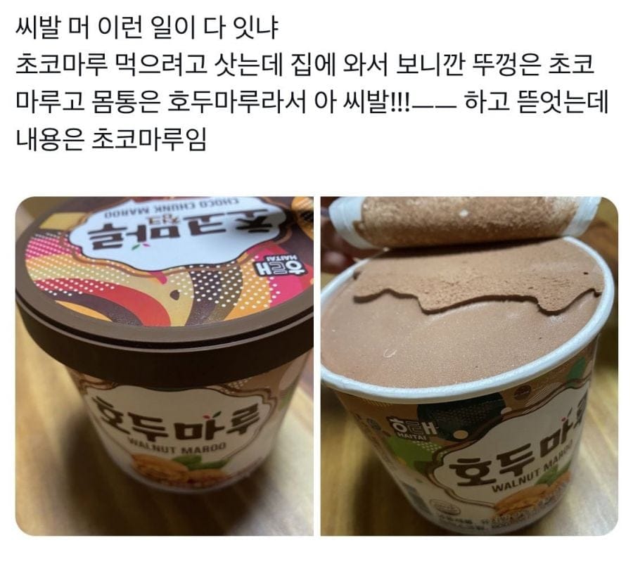 초코마루 먹으려다 호코마루 먹음