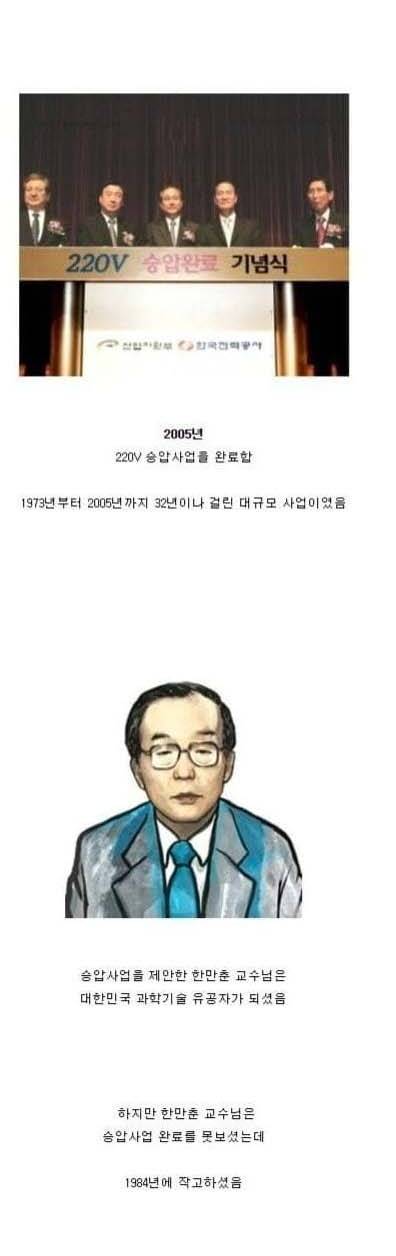 우리나라가 220V로 갈아 탄 이유