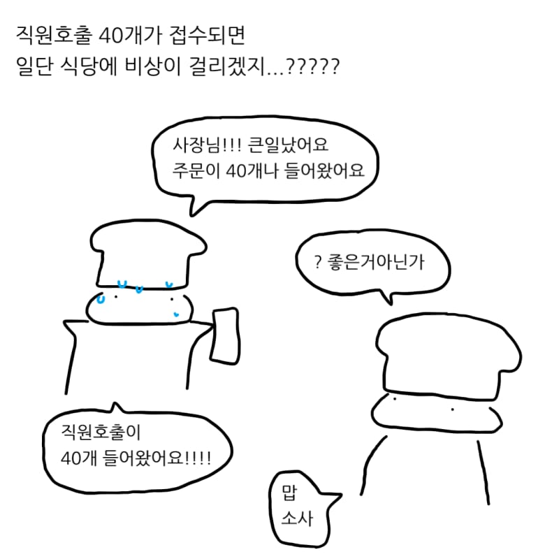 식당에서 직원호출을 눌렀는데.manhwa