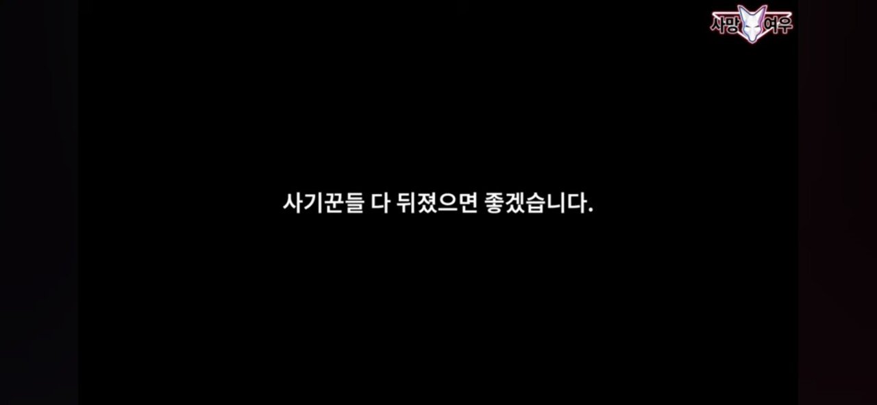 현자타임 와서 유튜브 접기 직전이라는 사망여우 ㄷㄷㄷ