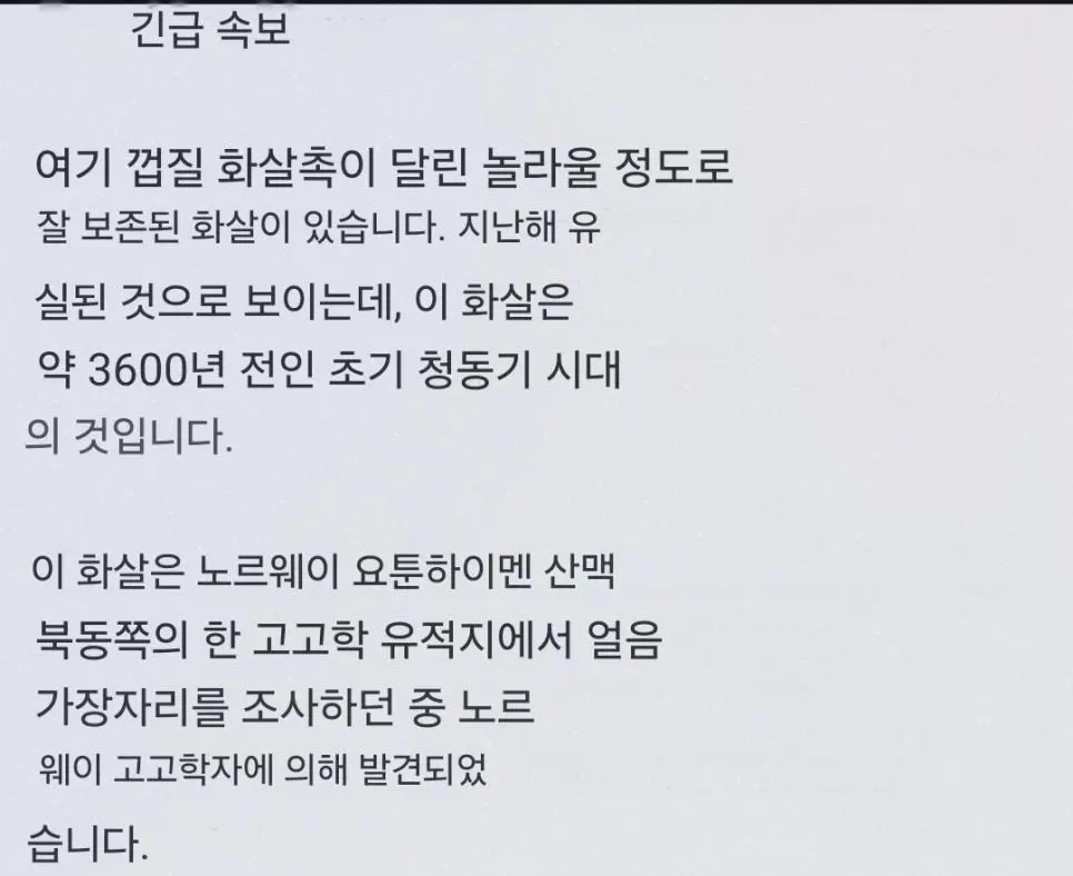 빙하가 녹으면서 발견된 물건들