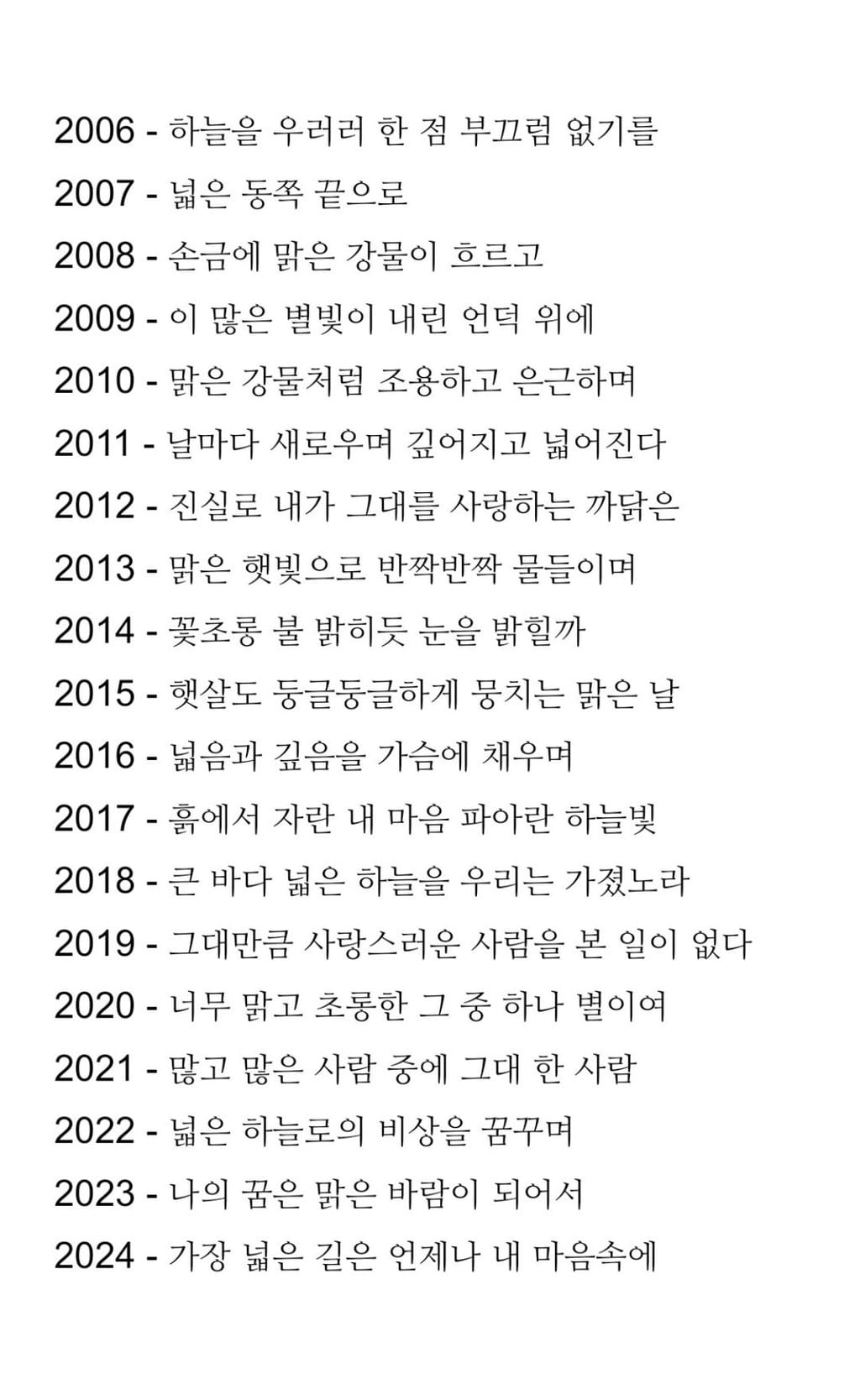 수능 역대 필적 확인란 문구